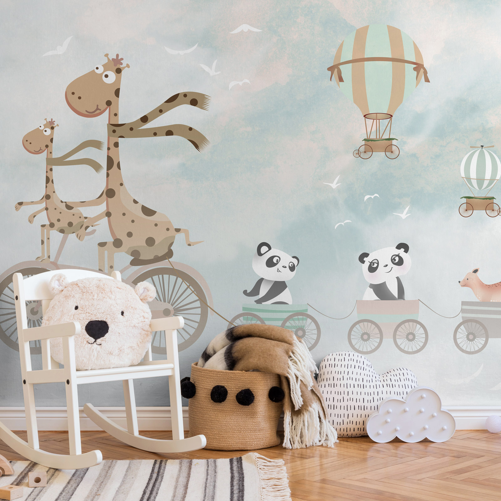 Animal Adventure Vinyl Peel-and-Stick Wallpaper for Kids