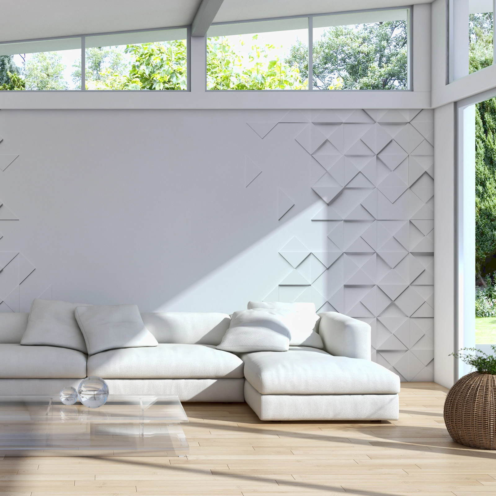 White Geometric Pattern Vinyl Peel-and-Stick Wallpaper White Geometric Pattern Vinyl Peel-and-Stick Wallpaper